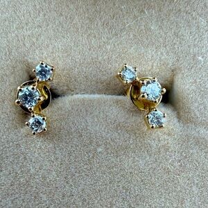 14k gold Celestial Diamond Earrings